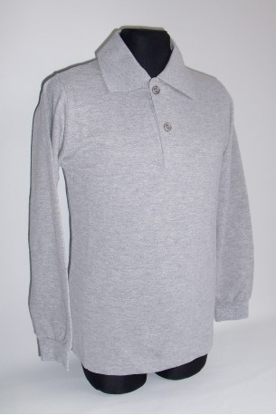 Polo marškinėliai ilgomis rankovėmis (Spalva: pilka)