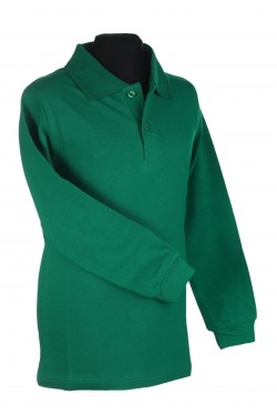 Polo marškinėliai ilgomis rankovėmis (Spalva: Žalia)