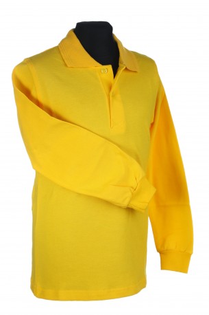 Polo marškinėliai ilgomis rankovėmis (Spalva: Geltona)